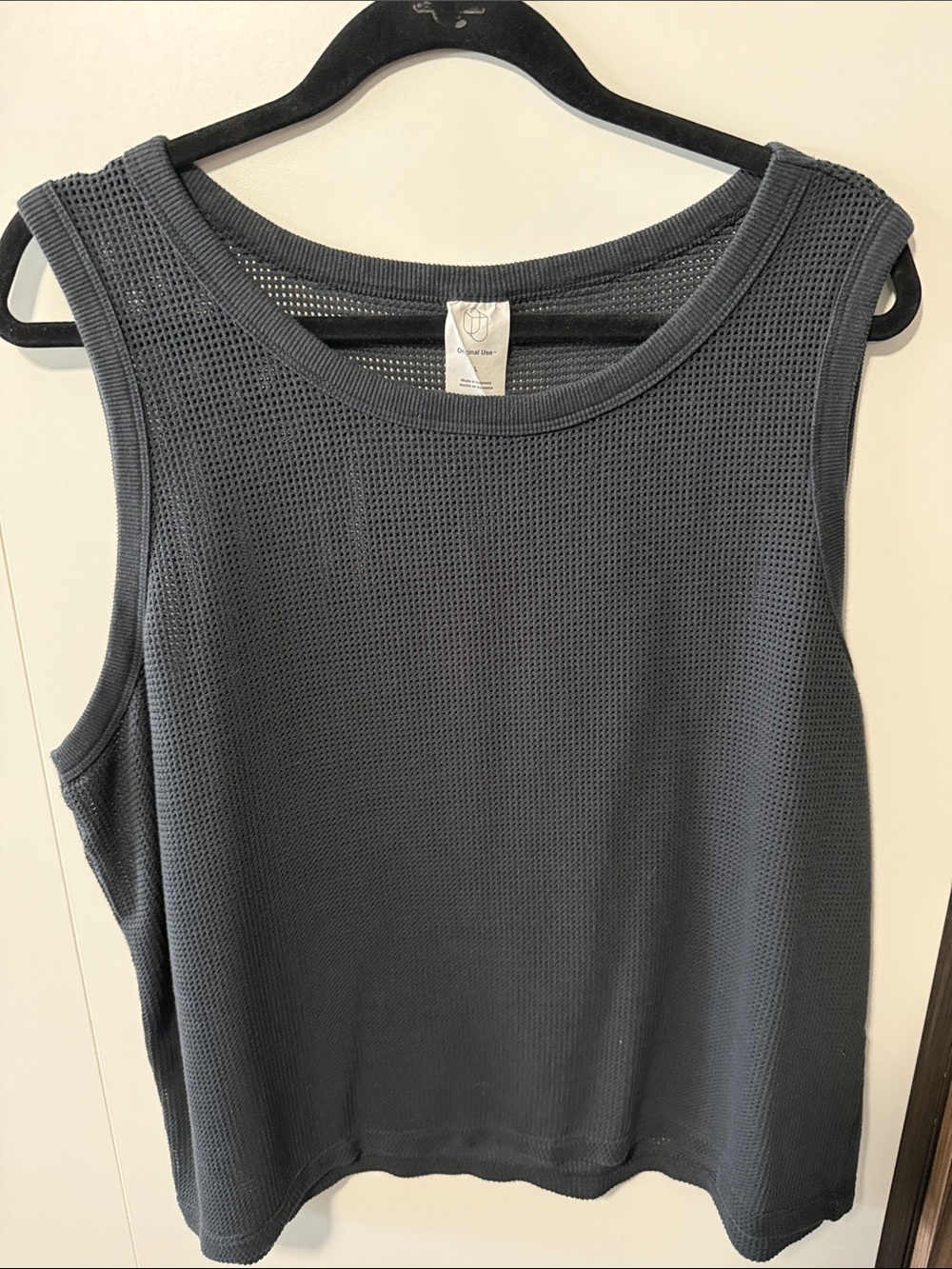Men’s Sleeveless Mesh Tank Top - Charcoal